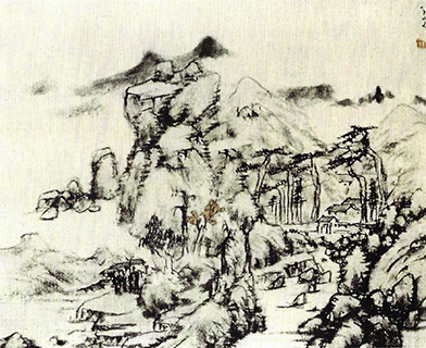 팔대산인 산수도