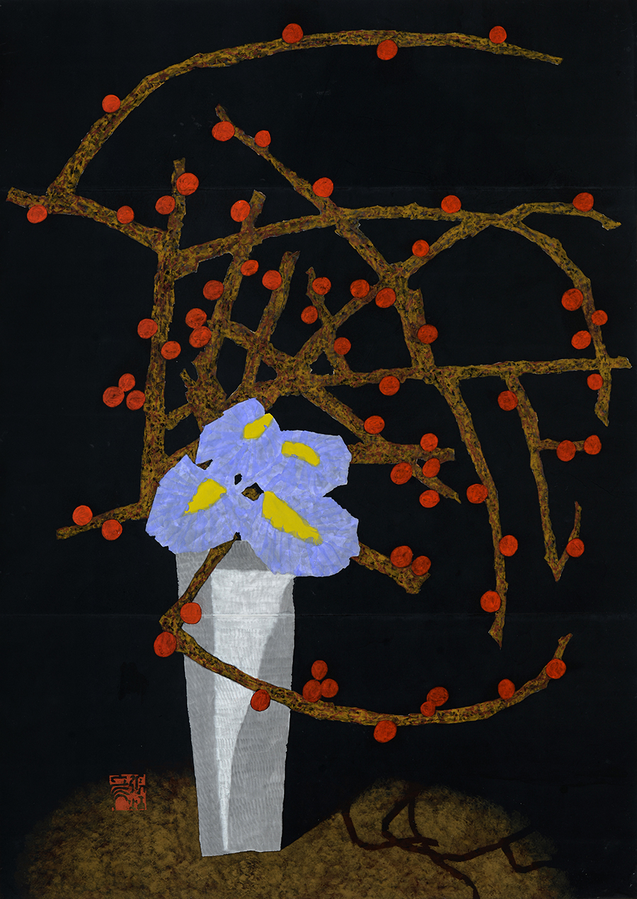 블랙 플라워 012