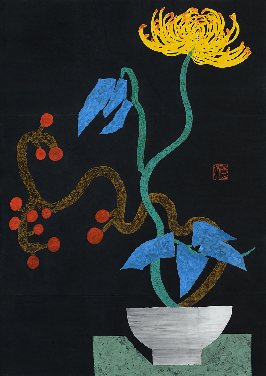 블랙 플라워 002