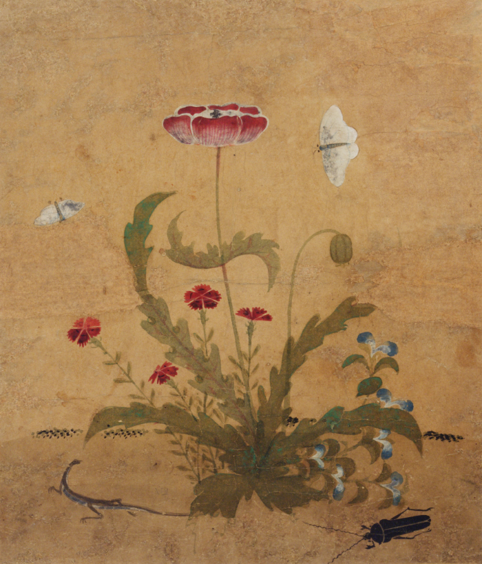 Shin Saimdang, Insects and Plants (Cho-chung-do), Joseon_period_first_half_16th_century, ink_and_color_on_paper, 32.2x28.5cm — Collection of the National Museum of Korea, stage_1_original_input, structural_source_for:SSR2016