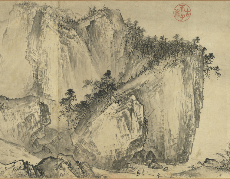 Xia_Gui, Clear_and_Distant_Streams_and_Mountains_detail, c_1195–1224, Southern_Song, ink_on_paper — National_Palace_Museum_Taipei, structural_source_for:chapter_05