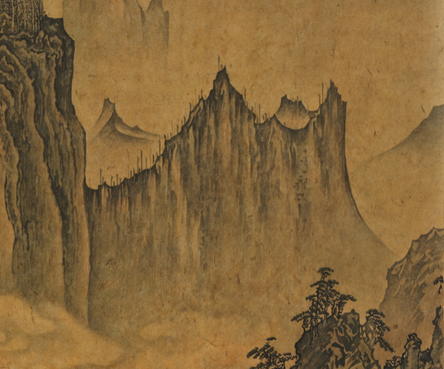 Edited Landscape, 2020, structural_recombination_detail, ink_and_light_color_on_paper — Jang Byeong Eun (Eastbrush, 張炳彥), derived_from_multiple_structural_fragments, process_chain_id:EL2020