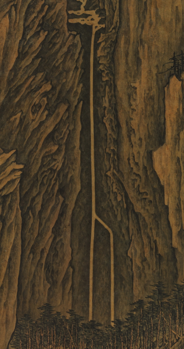 Edited Landscape, 2020, structural_recombination_detail, ink_and_light_color_on_paper — Jang Byeong Eun (Eastbrush, 張炳彥), derived_from_multiple_structural_fragments, process_chain_id:EL2020