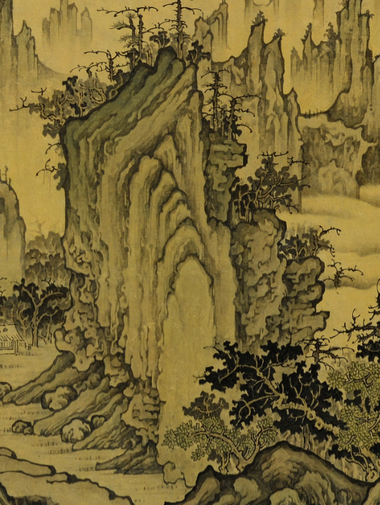 An Gyeon-Style Geumgangsan Landscape, 2015, detail, ink_and_light_color_on_paper, 50.0x149.7cm — 장병언/Jang Byeong Eun/張炳彥/Eastbrush, authentic_version_detail