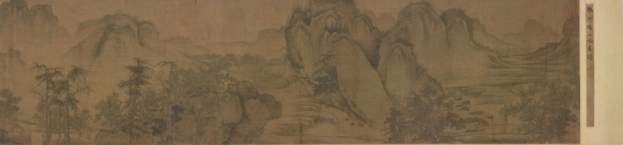 곽희 전, Clearing after Autumn Rain in Mountain Streams, 11th_12th_century, northern_song, ink_and_color_on_silk — Freer Gallery of Art, structural_source_for:chapter_08