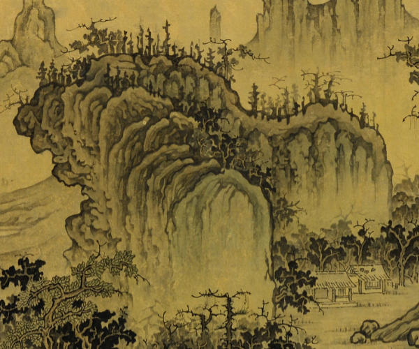 An Gyeon-Style Geumgangsan Landscape, 2015, detail, ink_and_light_color_on_paper, 50.0x149.7cm — 장병언/Jang Byeong Eun/張炳彥/Eastbrush, authentic_version_detail