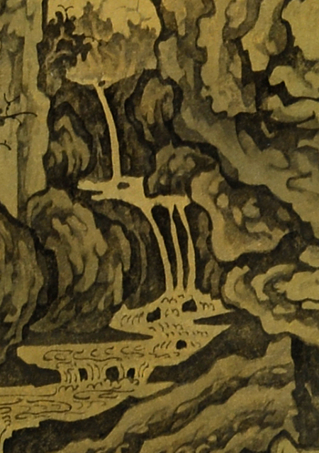 An Gyeon-Style Geumgangsan Landscape, 2015, detail, ink_and_light_color_on_paper, 50.0x149.7cm — 장병언/Jang Byeong Eun/張炳彥/Eastbrush, authentic_version_detail