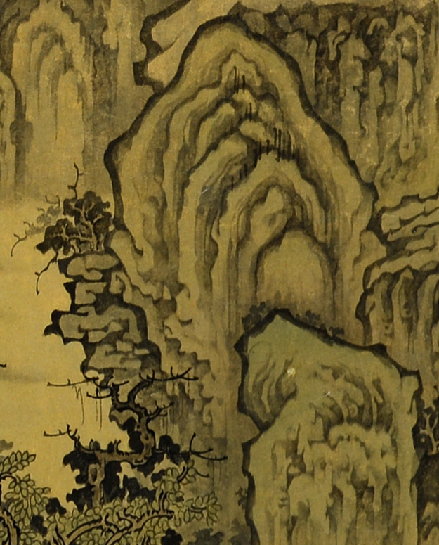 An Gyeon-Style Geumgangsan Landscape, 2015, detail, ink_and_light_color_on_paper, 50.0x149.7cm — 장병언/Jang Byeong Eun/張炳彥/Eastbrush, authentic_version_detail