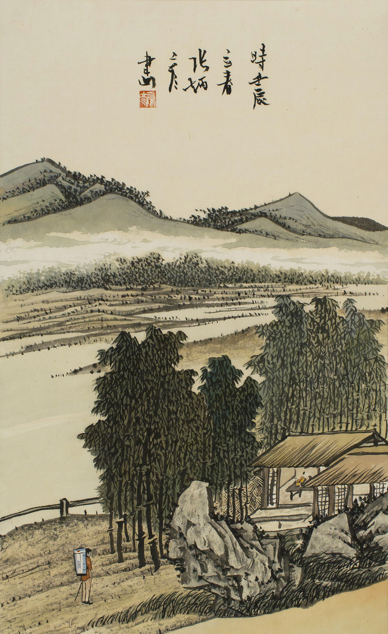 장병언 / 방倣개자원화보 모방명가화보편 / 수묵담채 / 66.4 × 40.6 cm / 2012